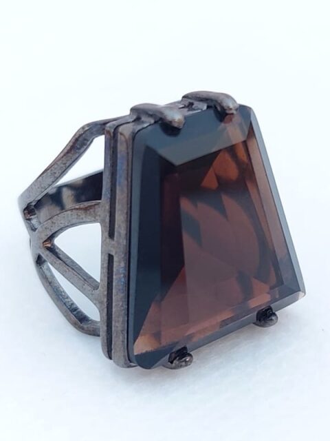 Anel Cristal Trapézio