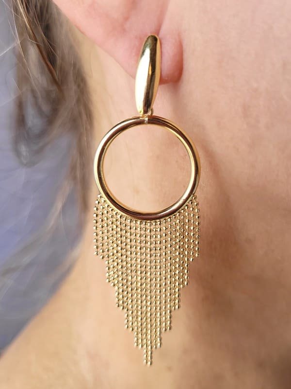 Brinco Franja Dourado