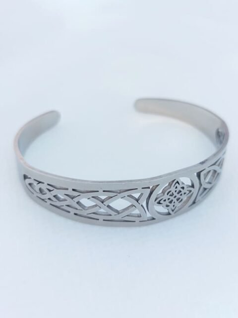 Bracelete Trabalhado Vazado Prata