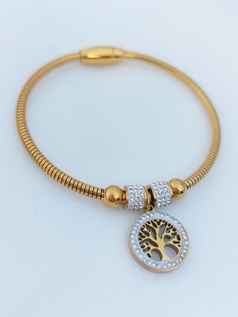 Pulseira Aro Árvore de Vida Cravejado